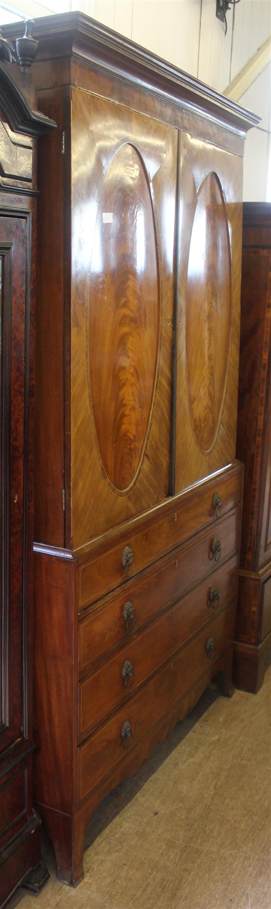 Mahogany linen press